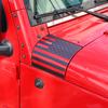 Наклейки-декораторы на угол защиты стойки А и капот для Jeep Wrangler JK 2007-2017, аксессуары для экстерьера