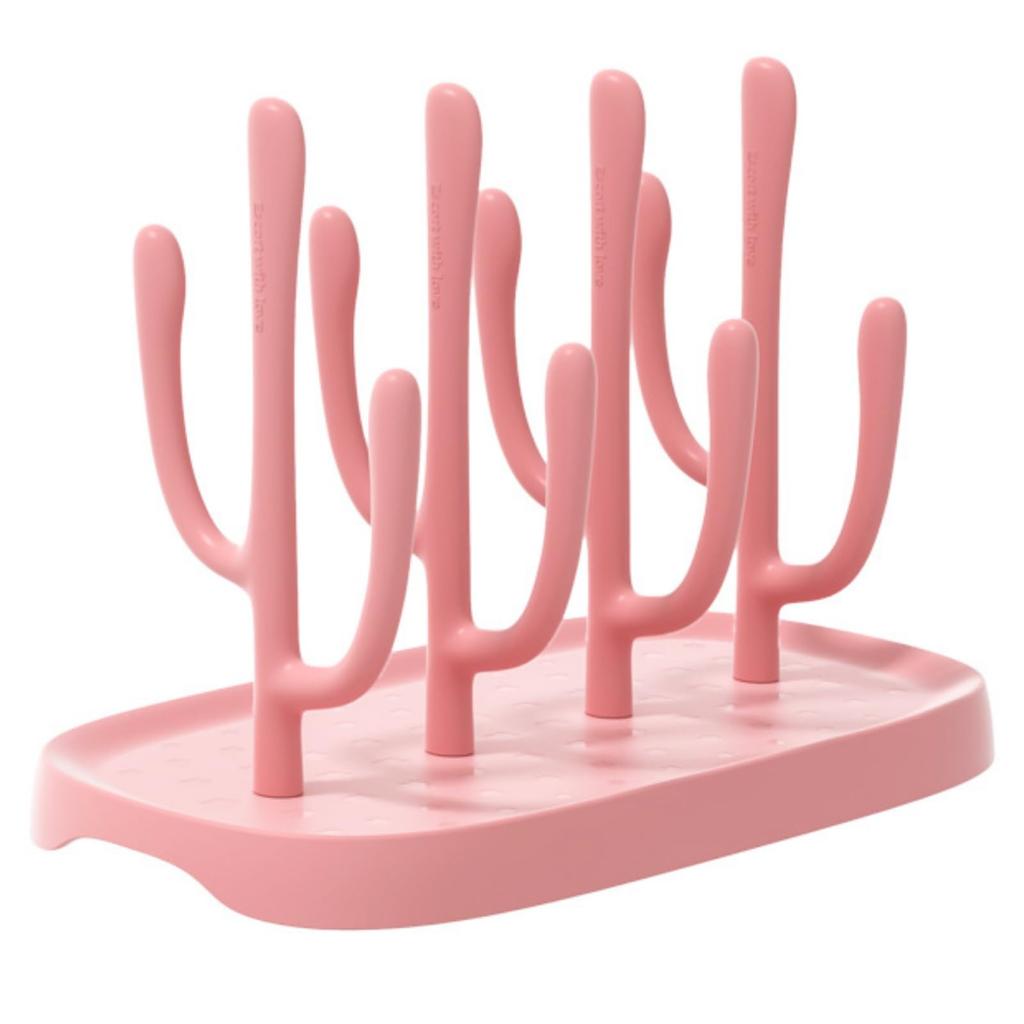 Aristal Подставка для сушки детских бутылочек Сушилка для бутылочек Детские принадлежности Не содержит бисфенол-А Простая сборка Легкий Компактный (розовый)