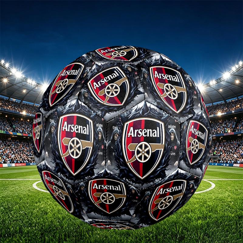 football F.C Print Size 5 Soccer Ball, PU Wear Resistant Football for Match Training and Daily Practice, Birthday Gift for Soccer Fans