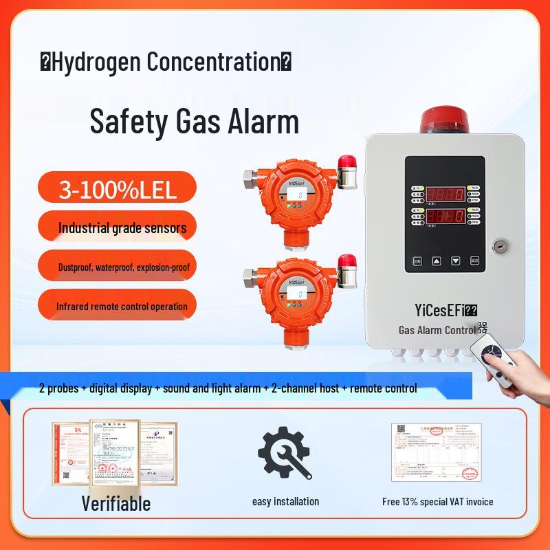 Explosion-Proof Hydrogen Alarm & Charging Station - Fixed Flammable Gas Detector