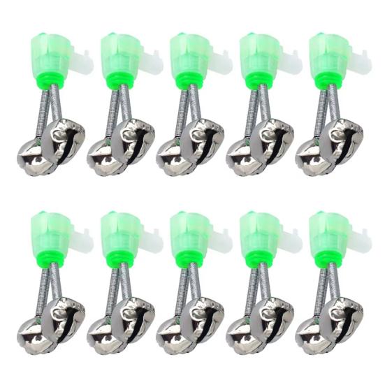 10Pcs Fishing Bite Alarms High Sensitivity Loud Sound Universal Simple Installation Fishing Rod Bells Fish Bites Indicators