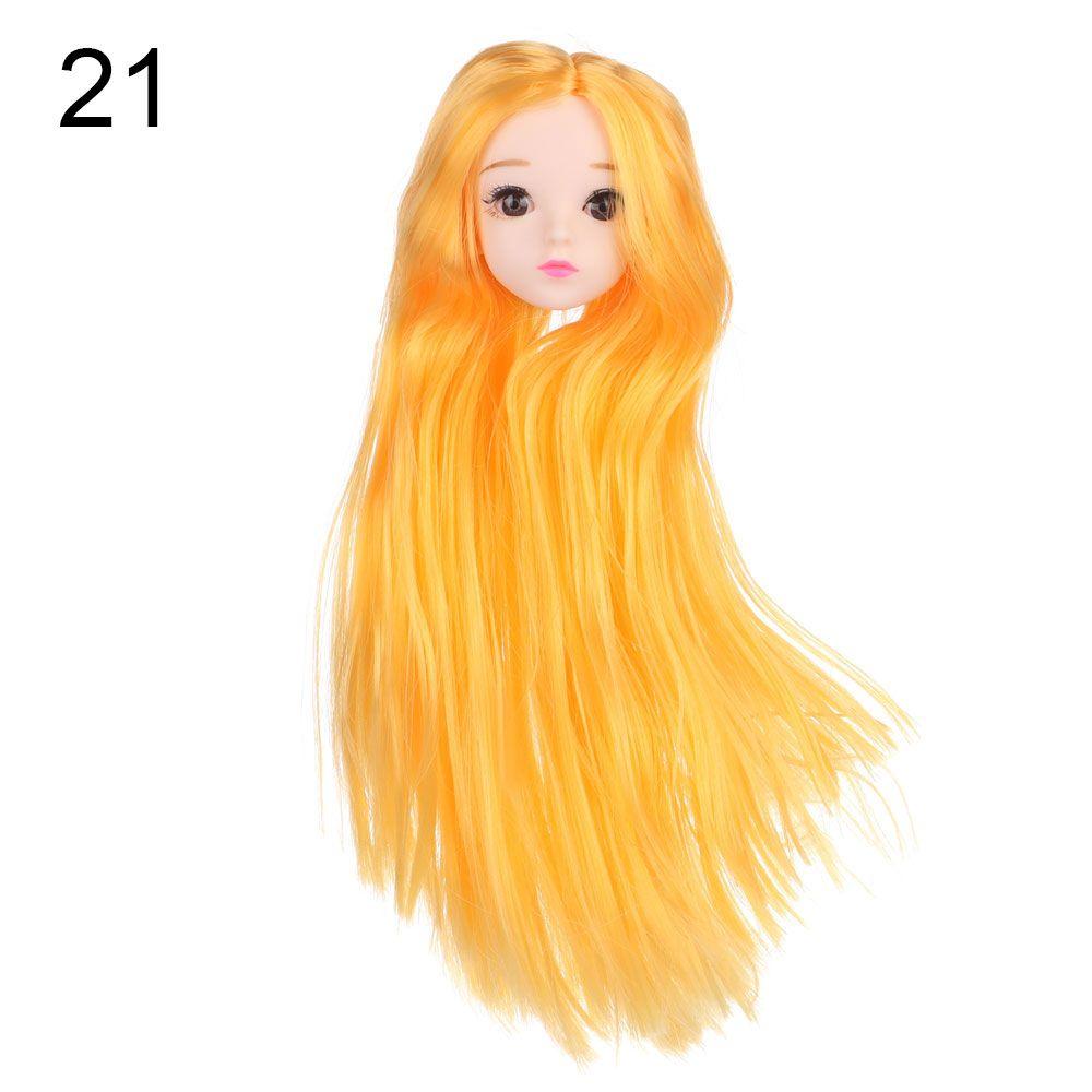 3D Eyes Hairstyles 1/6 BJD Doll Head Ancient Doll Accessories 30 Dolls Joint DIY Head Wear