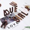 Home Decoration Black Walnut Letter Decorative Wooden Alphabet Letters Combination Nordic Style