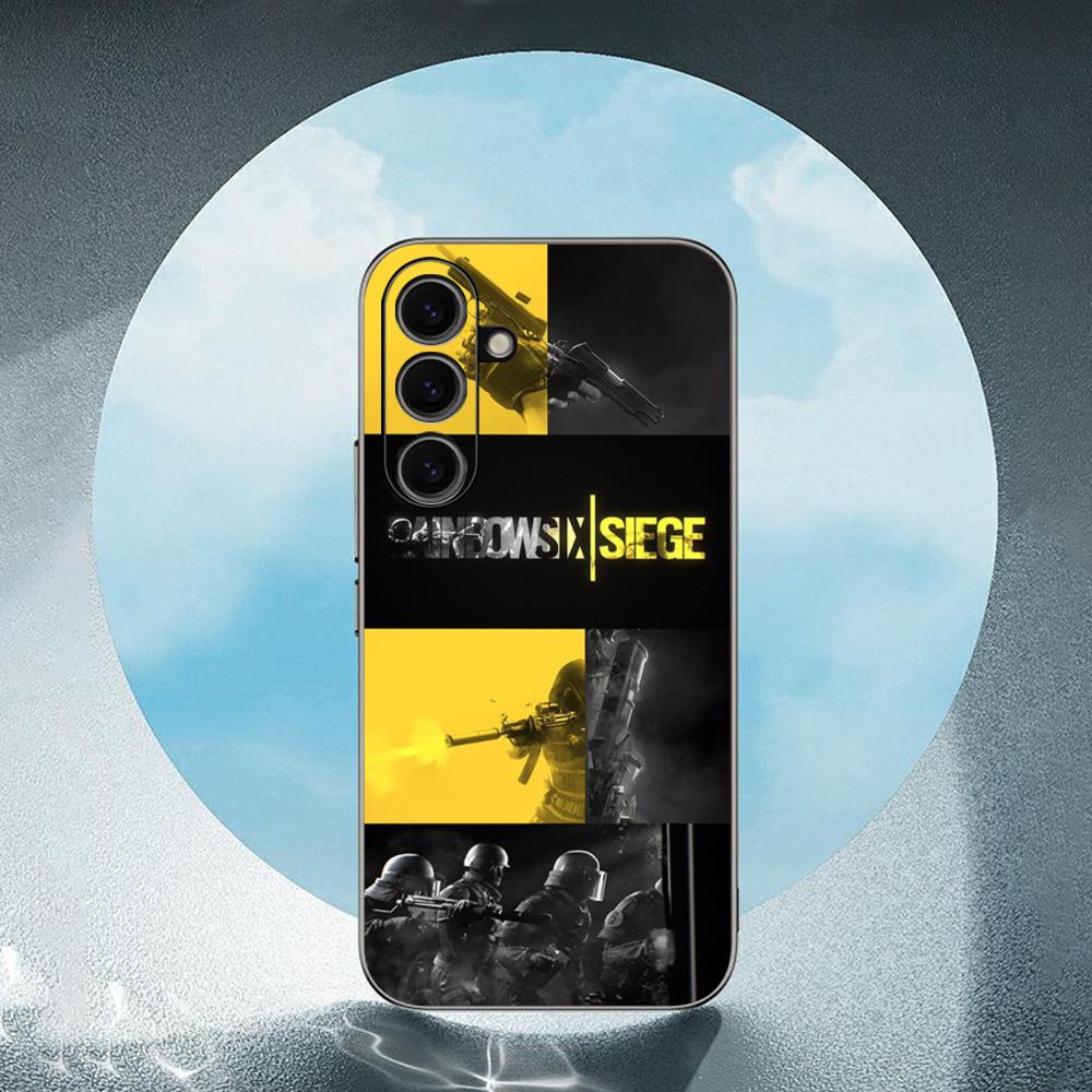 Rainbows Sieges 6 hot game poster Phone Case For Samsung Galaxy S26 S25 S24 S23 S22 S21 Plus Ultra Note20 Soft Black