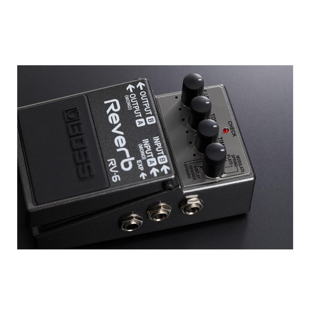 BOSS RV-6 Reverb Effects Pedal 8 Modes Guitar Compact Analog Processing Quality