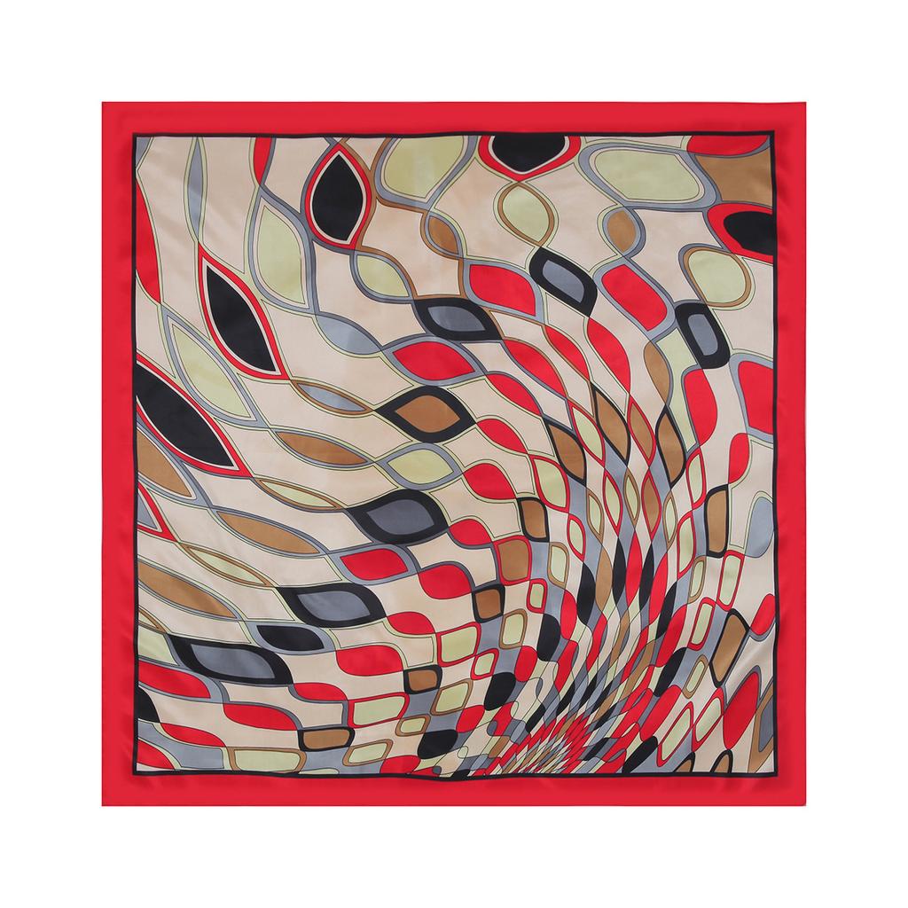 Women Fashion Square Vintage Print Satin Neckerchief Sun-Proof Scarf Scarves Shawl High Quality 1PC 90*90cm