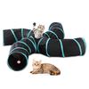 Cat Tunnel 4 Way Pet Play Tunnel Collapsible Tunnel Toy for Cats Dogs Rabbits Pets