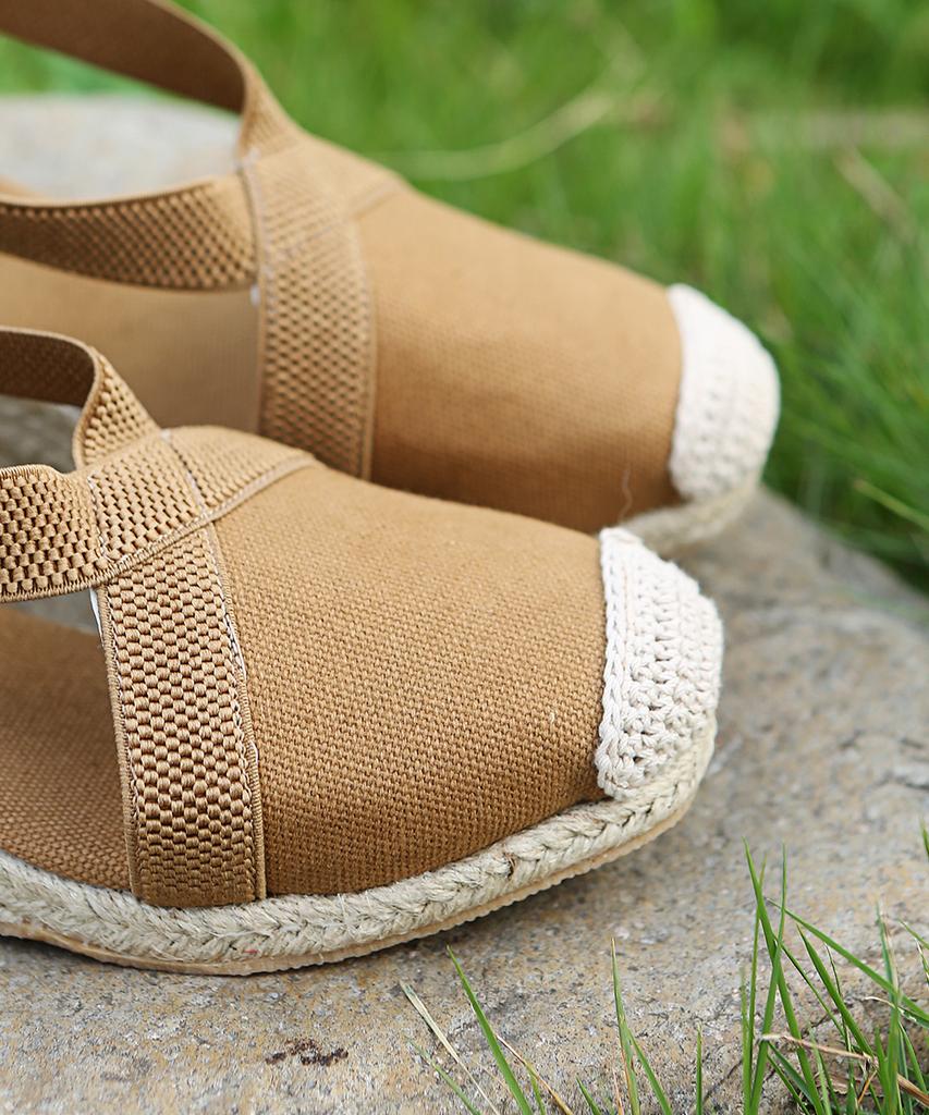 Женские босоножки с ремешком на щиколотке, удобные шлепанцы, женская повседневная обувь, дышащие льняные парусиновые туфли, zapatillas mujer