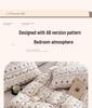 Floral Washed Cotton Jacquard Bedding Set – Four-Piece Duvet Cover with Rounded Corner Bed Sheet