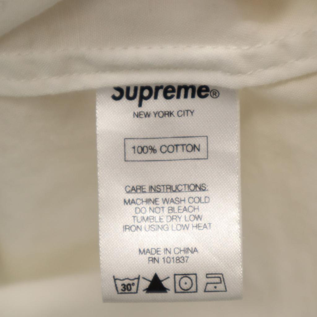 Supreme 14SS Хлопковая рубашка с длинным рукавом, двухцветная, S, желтая, мужская, б/у