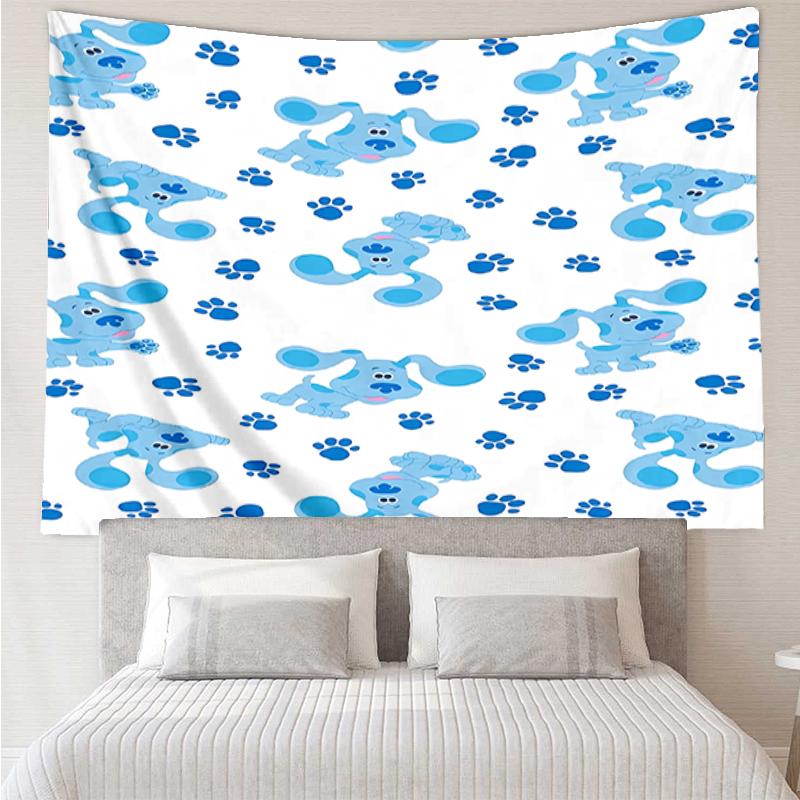 Blue's-Clues Print Tapestry, Backdrop, Easy Setup, Ideal for Bedroom, Office & Living Room, with Aesthetic Wall Hanging Decor.