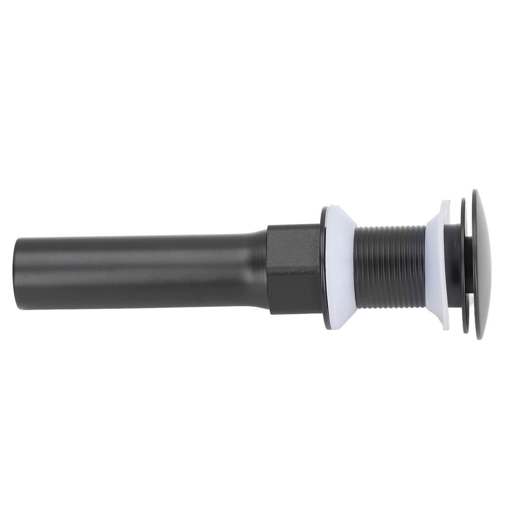 Round Popup Sink Drain Copper Stainless Steel Drain Stopper with Filter Basket Bathroom Accessory for Household