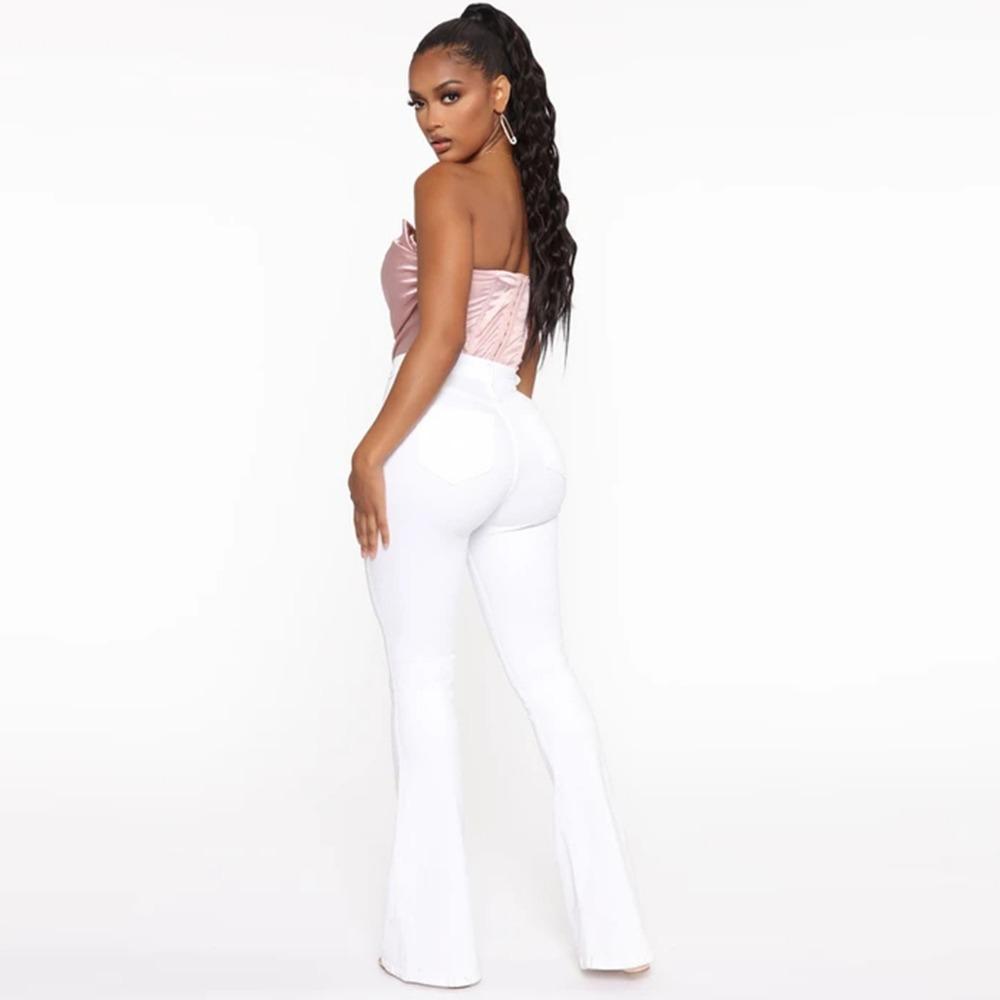 Джинсы женские облегающие брюки с высокой талией и эластичным кроем Horseshoe