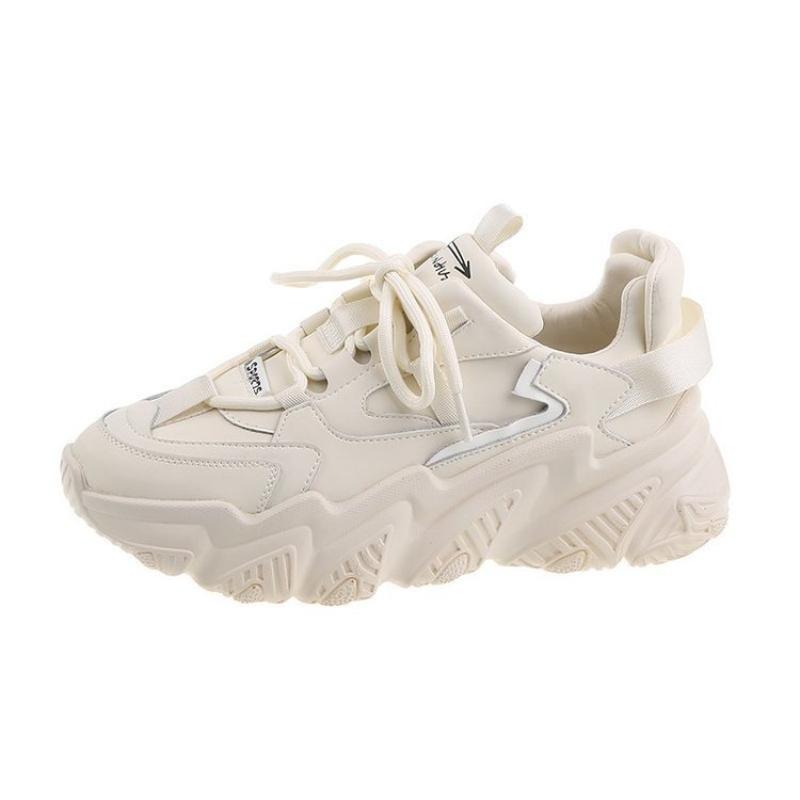 Мода 2024 года, белые женские туфли, новые массивные кроссовки для женщин, белые вулканизированные туфли на шнуровке, повседневная модная обувь для пап, кроссовки на платформе