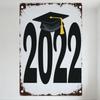 Металлическая жестяная табличка с изображением выпускной шапочки 2022 года, винтажный деревенский настенный декор для дома, кафе, бара, мужской комнаты, классной комнаты, украшение для выпускного вечера