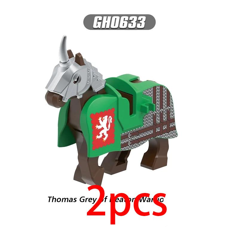 Средневековый Военный Замок Рыцарь Строительные Блоки Езда на Лошади Волк Медведь Слон Животное Жилет Оружие Флаг Седло Игрушка Кирпич Подарок A06