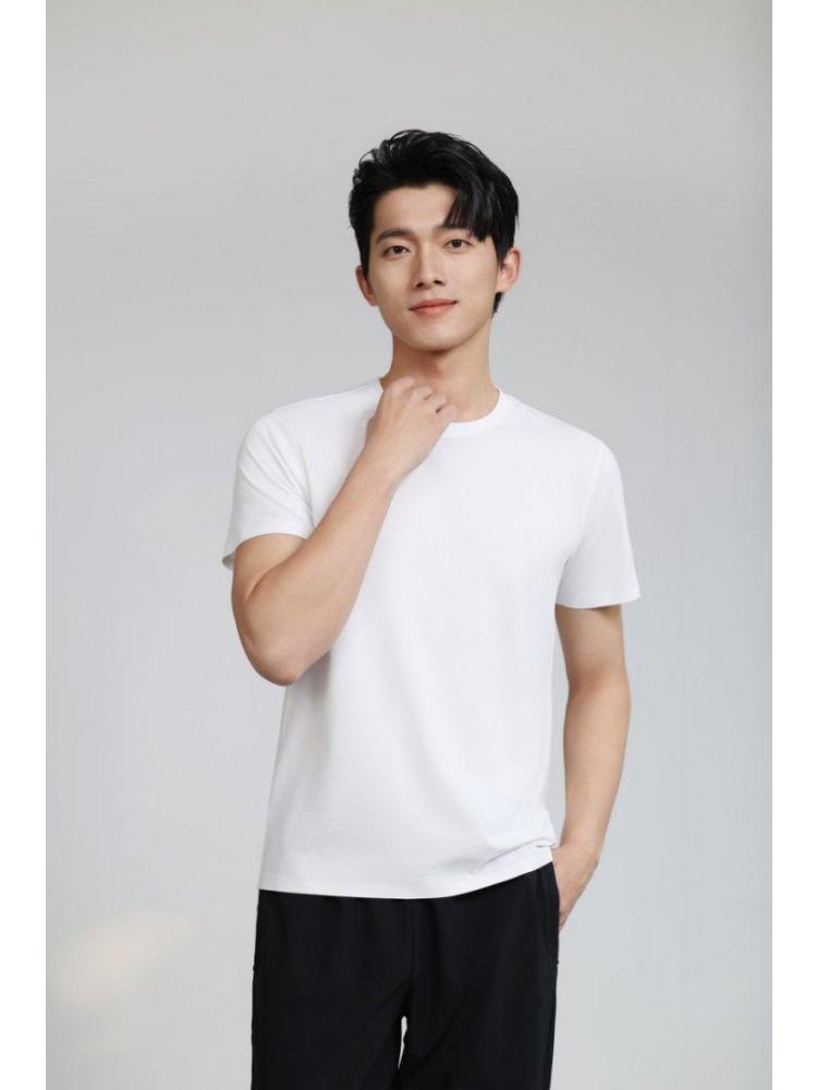 Летняя мужская и женская футболка с коротким рукавом, мягкая, легкая, унисекс, прохладная, с круглым вырезом, YG-253