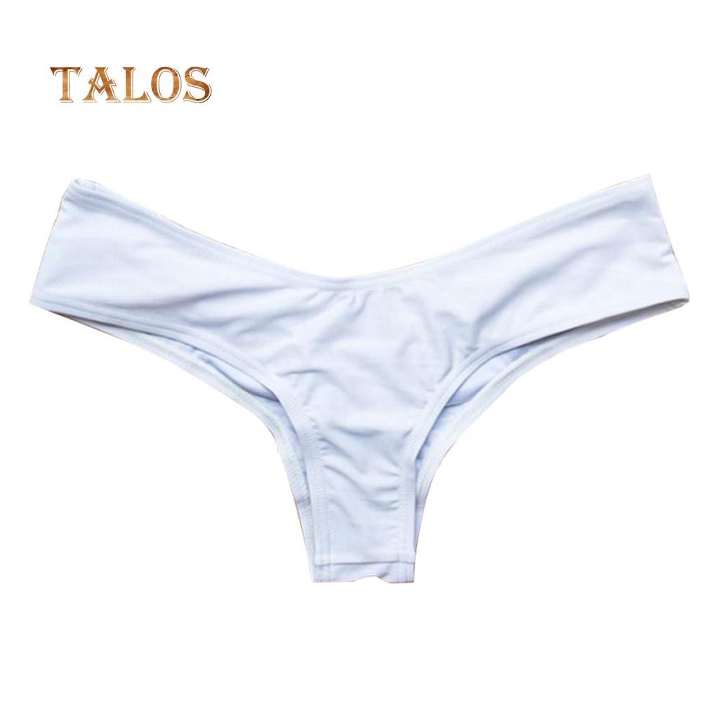 Talos Hot Sexy Summer Bikini Thong Bottom Brazilian Ruched Bandage Swimwear Sexy Beach Wear