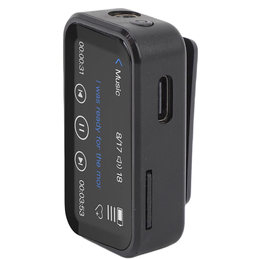 Портативный MP3-плеер BT с задним зажимом, 1,47-дюймовый полносенсорный экран, 32 ГБ, Hi-Fi плеер для музыки без потерь, радио