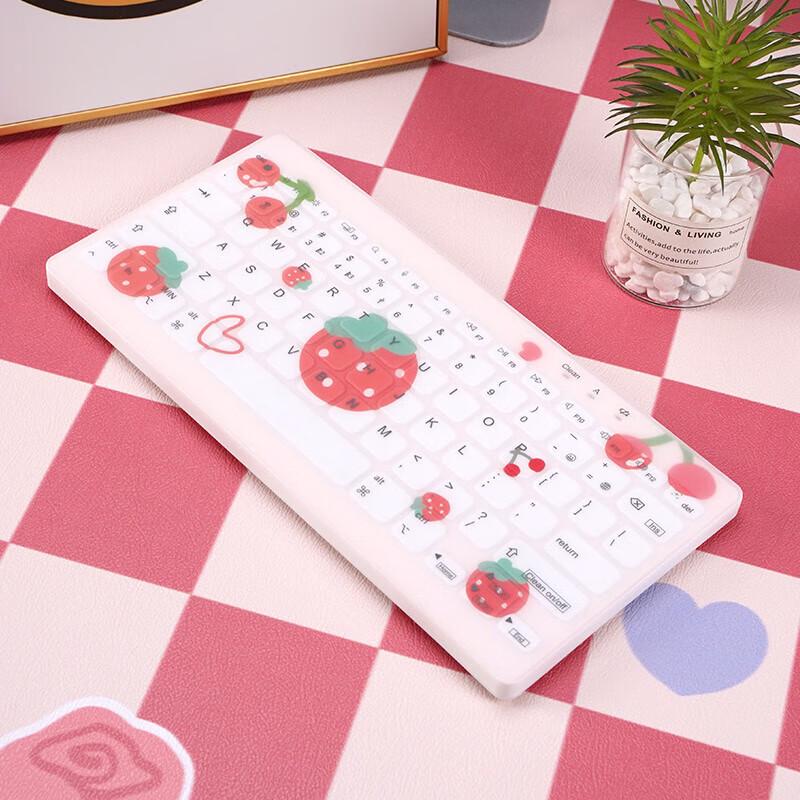 C78 Strawberry Tri-Mode Silent Membrane Keyboard