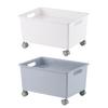 Large Capacity Storage Box with Roller Laundry Basket Wheeled Storage Bin for Clothes Fitness Equipment Snack Toy Office Organizer Box