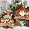 Рождественская Ткань Ротанг Настенное Украшение Санта Клаус Снеговик Елка Игрушка Кукла Орнамент Ротанговый Венок Украшения Домашний Декор для Вечеринки