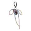 Bowknot Heart Pendant Keyring Phone Charm Detachable Phone Lanyard Butterfly Keychain Stylish Jewelry for Wallet Bag