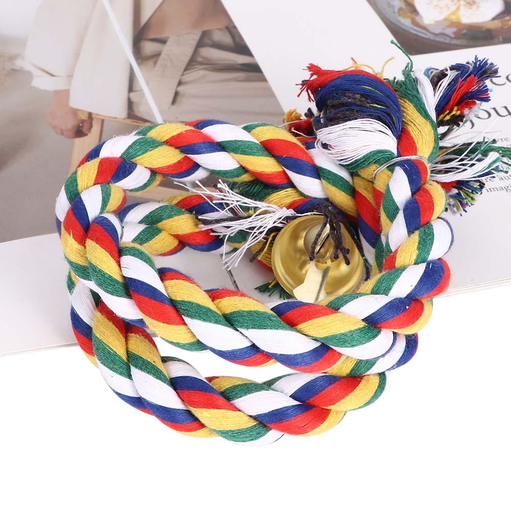 Creative Perch Coil Swing Bird Training Accessories Cockatiel Cage Bird Chew Rope Climbing Rope
