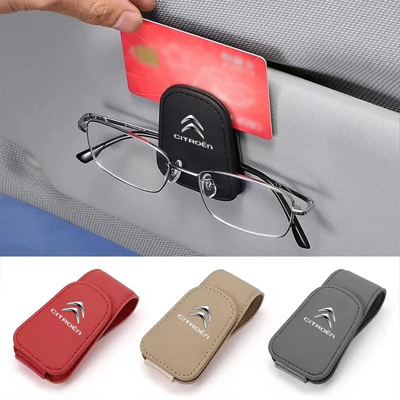 Fashion Car Sun Visor Glasses Clip Eyeglasses Storage Holder For Citroen DS3 DS4 DS5 DS6 C1 C2 C3 C4 C5 C6 C8 Auto Accessories aks256