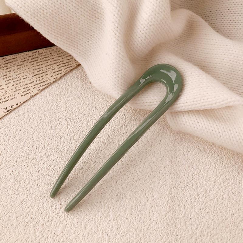 1 шт. Минималистичная заколка для волос U-образной формы, модные палочки для волос, женский пластиковый женский головной убор, аксессуары
