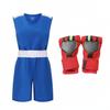 Boxing Training Outfit Contrast Trim Top Shorts Elastic Waistband Sportswear Set Competition