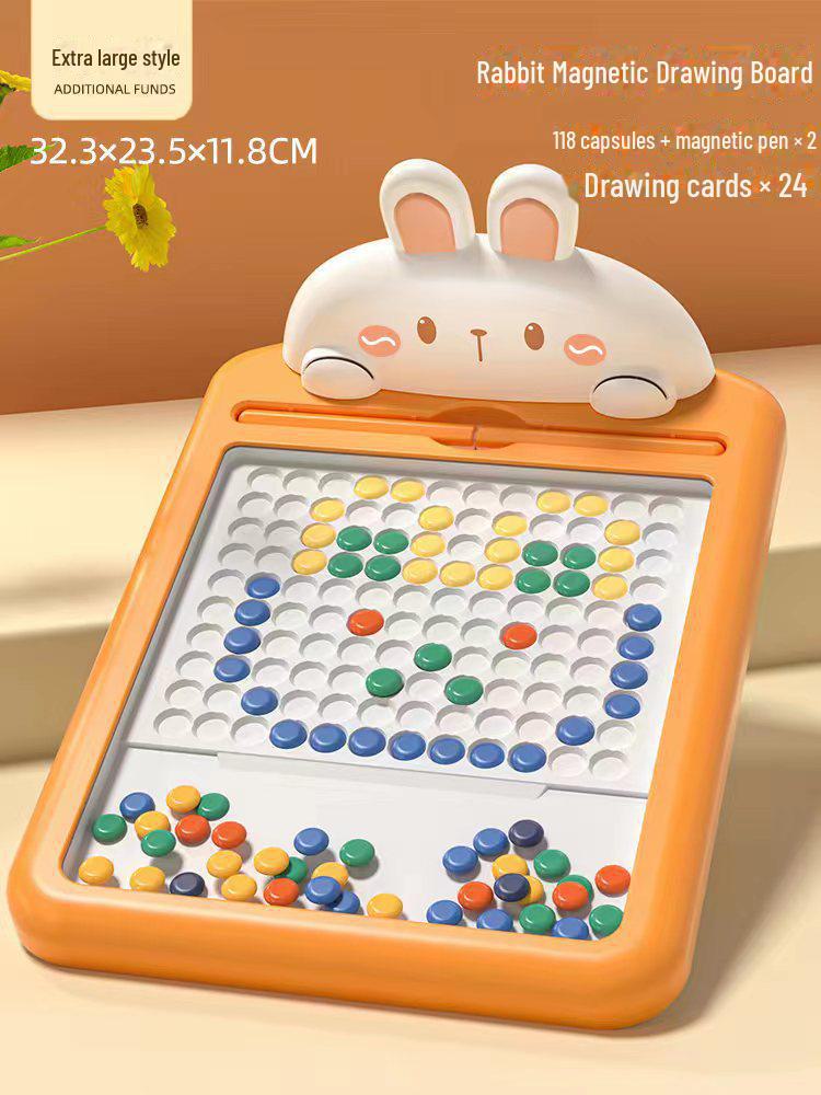 Магнитная доска для рисования для детей в виде кролика - Улучшает концентрацию, Образовательная, Креативная, Развивающая игрушка
