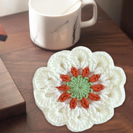 Подставки под стаканы с цветочным узором Теплоизоляционные подставки Нескользящие подставки Подставки под стаканы с защитой от ожогов Кухонные принадлежности