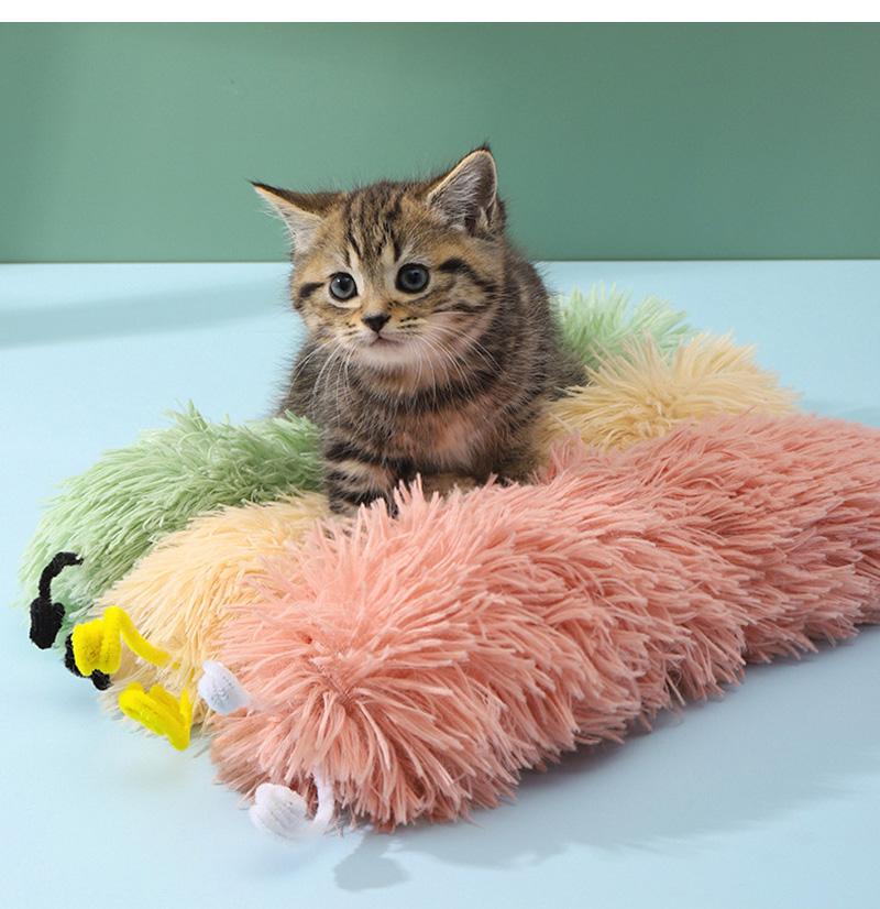 Игрушки для кошек с кошачьей мятой, устойчивые к укусам, игрушки для котят, царапающие интерактивные игрушки для жевания домашних животных, забавные игрушки-червячки для кошек, плюшевые игрушки для домашних животных, товары для животных