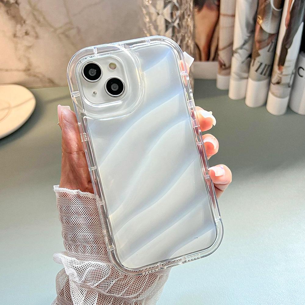 Чехол с волнистым узором для iPhone 13, чехол для iPhone 11, 14, 15, Pro Max, 12, XR, 7, 8, Plus, X, Xs, SE, 6, 14, Promax, 13, promax, мягкий, роскошный, Funda