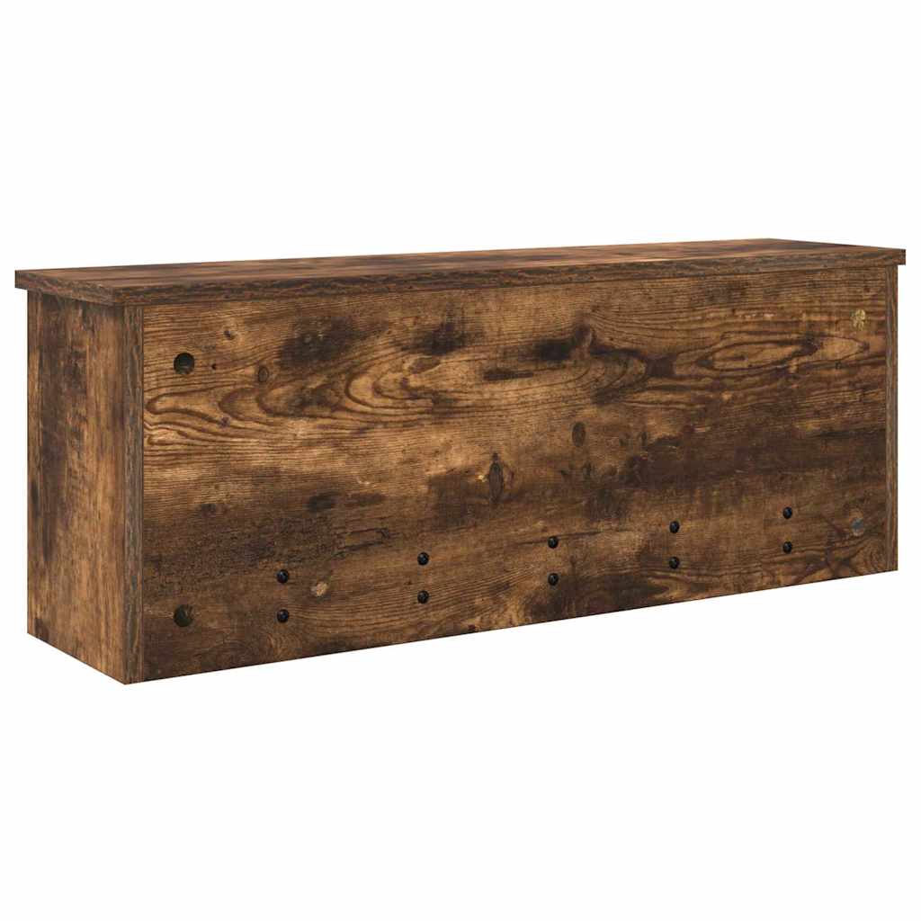 Wall Mounted Nightstand Smoked Oak 80 x 20 x 30 cm