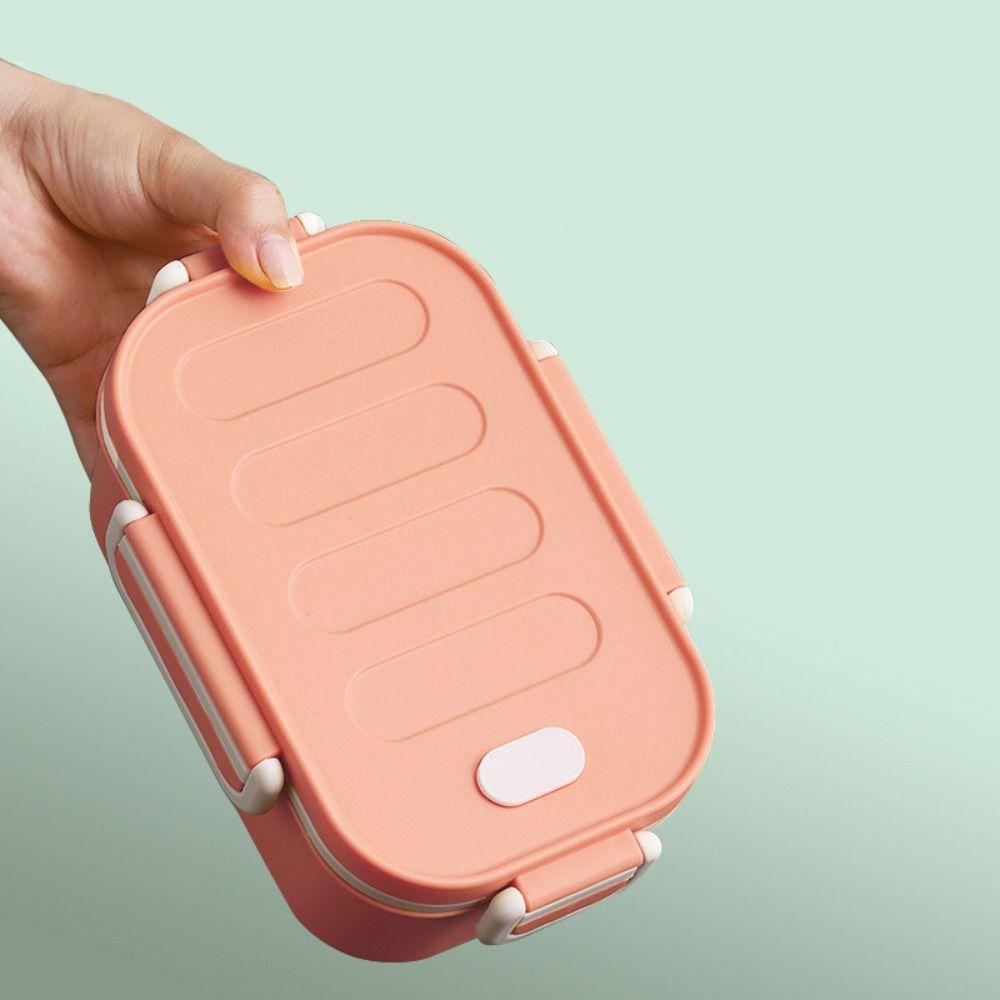 Two-Compartment Double-Layer Lunch Box Microwavable Food Storage Containers Divided Lunch Box Home