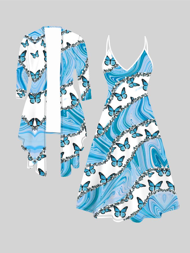 Комплект Платье Пальто с 3D Принтом Леопарда для Дня Святого Валентина, Эксцентричный Классический Тотемный Модный Принт, подходит для Различных Сцен Модные Стили