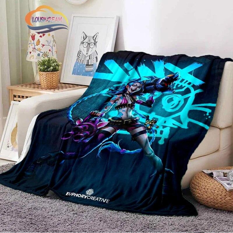 Мультяшное одеяло Rage Laurie Jinx, фланелевое теплое мягкое плюшевое покрывало для дивана-кровати, удобное зимнее одеяло для девочек
