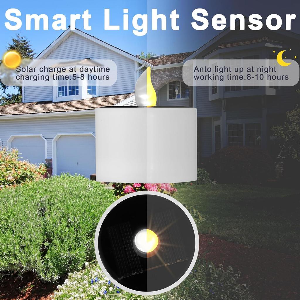 Солнечный чайный светильник светодиодные свечи беспламенные уличные водонепроницаемые солнечные чайные светильники перезаряжаемые свечи для вечеринки сад домашний декор