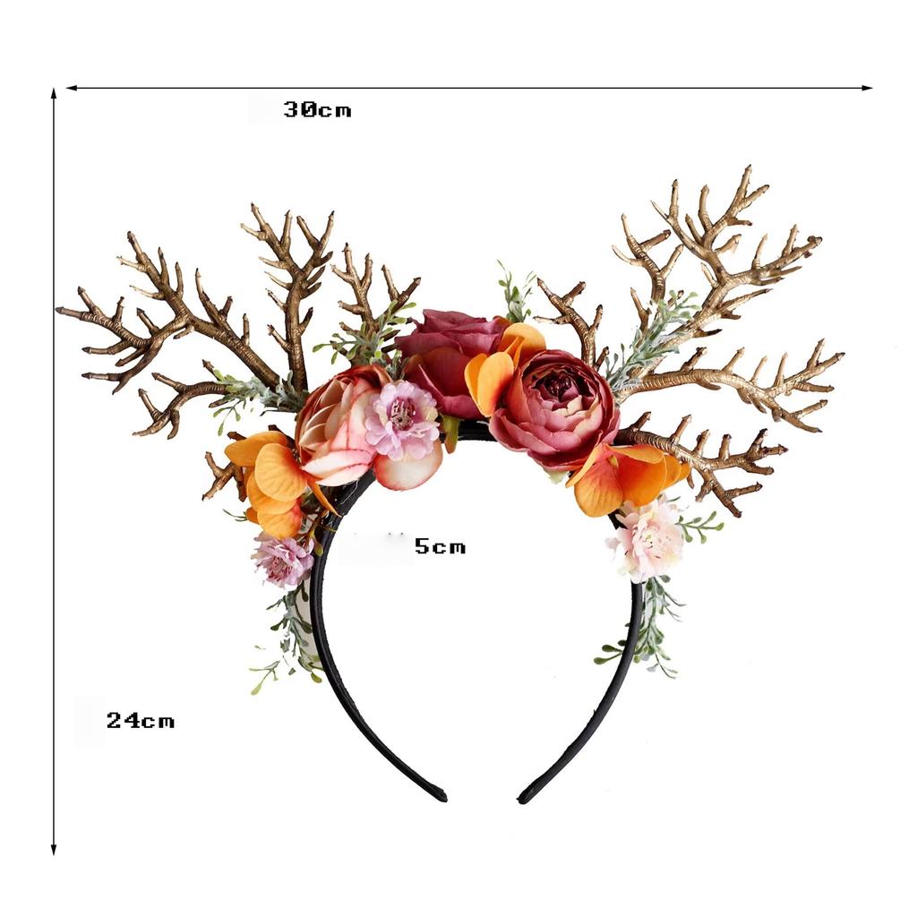 Рождественское украшение ободок для волос женский, женский ободок с рогами, аксессуары для девочки, женская повязка для волос