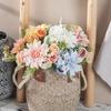 1 Bouquet Artificial Flower No Watering Decorative Portable Beautiful Faux Silk Dahlia Branch Artificial Flower for Wedding