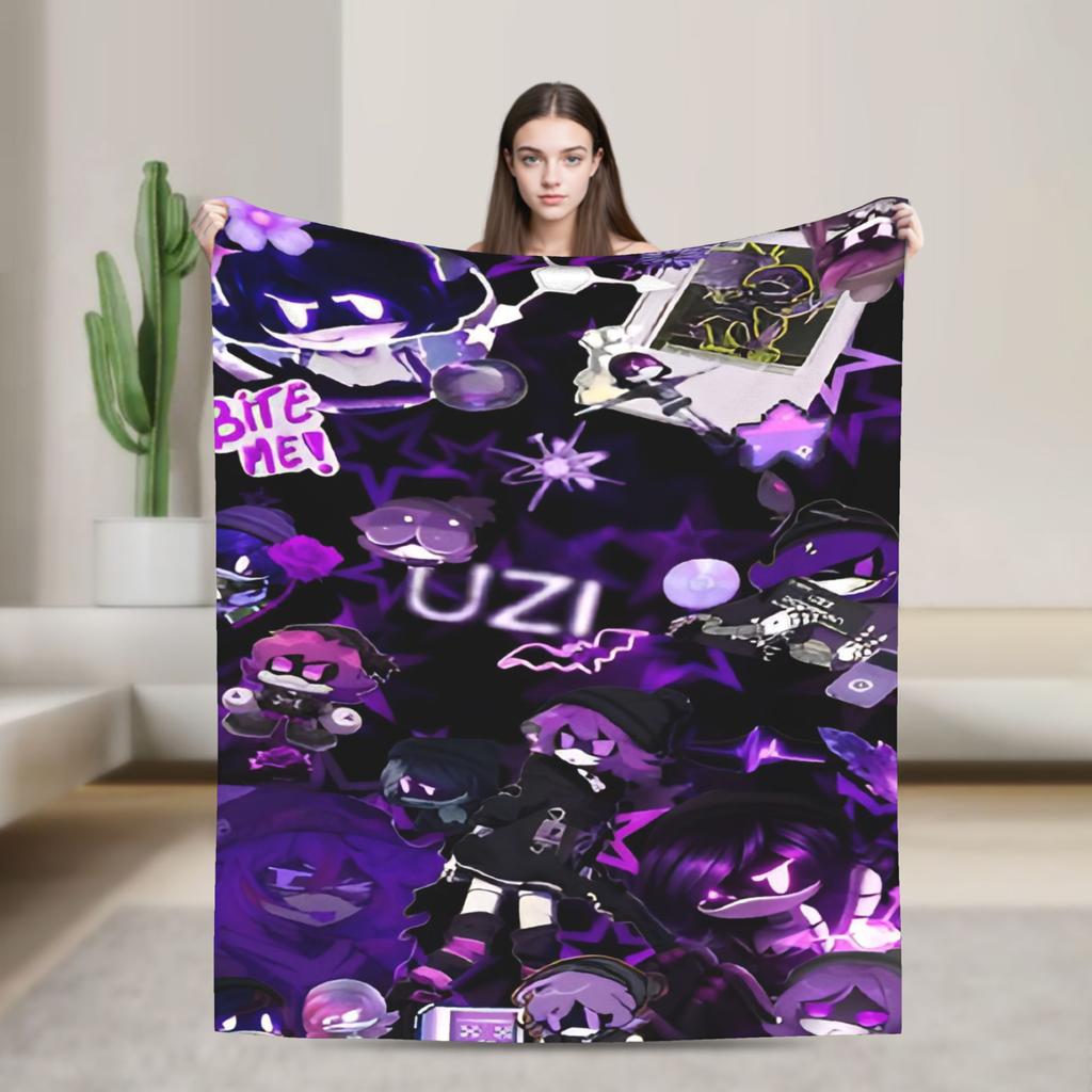 Murder Drones Blanket  Super Warm Aesthetic Plush Throw Blanket For Kids Adult Outdoor Flannel Bedspread Bed Cover