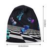 Chess Design Autumn Female Warm Beanies Double Used Casual Bonnet Hats