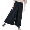 Твил Гаучо Размер Черный WC-0171 Женские Широкие Брюки, Расклешенные, Хлопок, Весна, Лето, Осень, Зима, 4L,