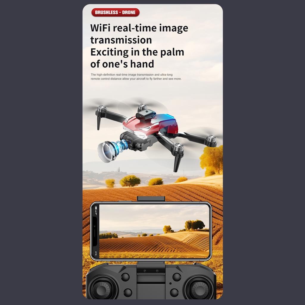 Мини-дрон для детей и начинающих, складной безголовый квадрокоптер с двойной камерой и дистанционным управлением 4K