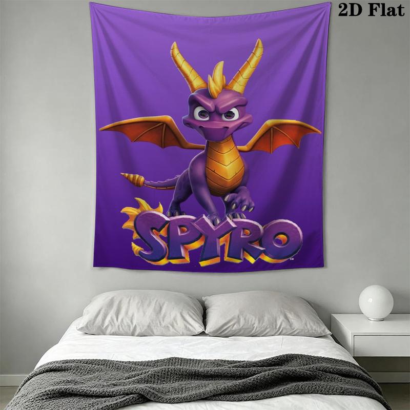 Spyro the Dragon Wall Tapestry Aesthetic Wall Hanging Printed Fabric Blanket Decorative Tapestries for Bedroom Living Room Home Decor