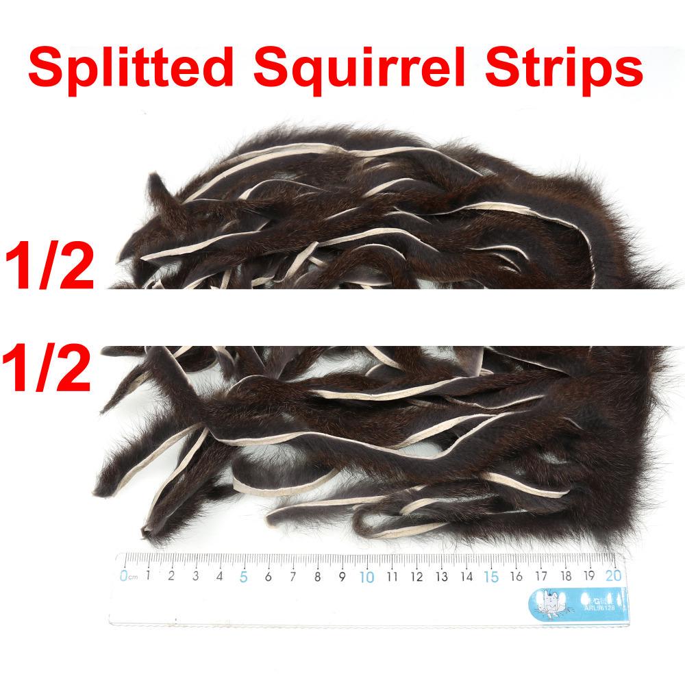 Половина 1/2 полосок Zonker 2 мм ~ 3 мм для связывания мух сосновой белки Micro Zonker мягкие полоски 2 мм натурального цвета