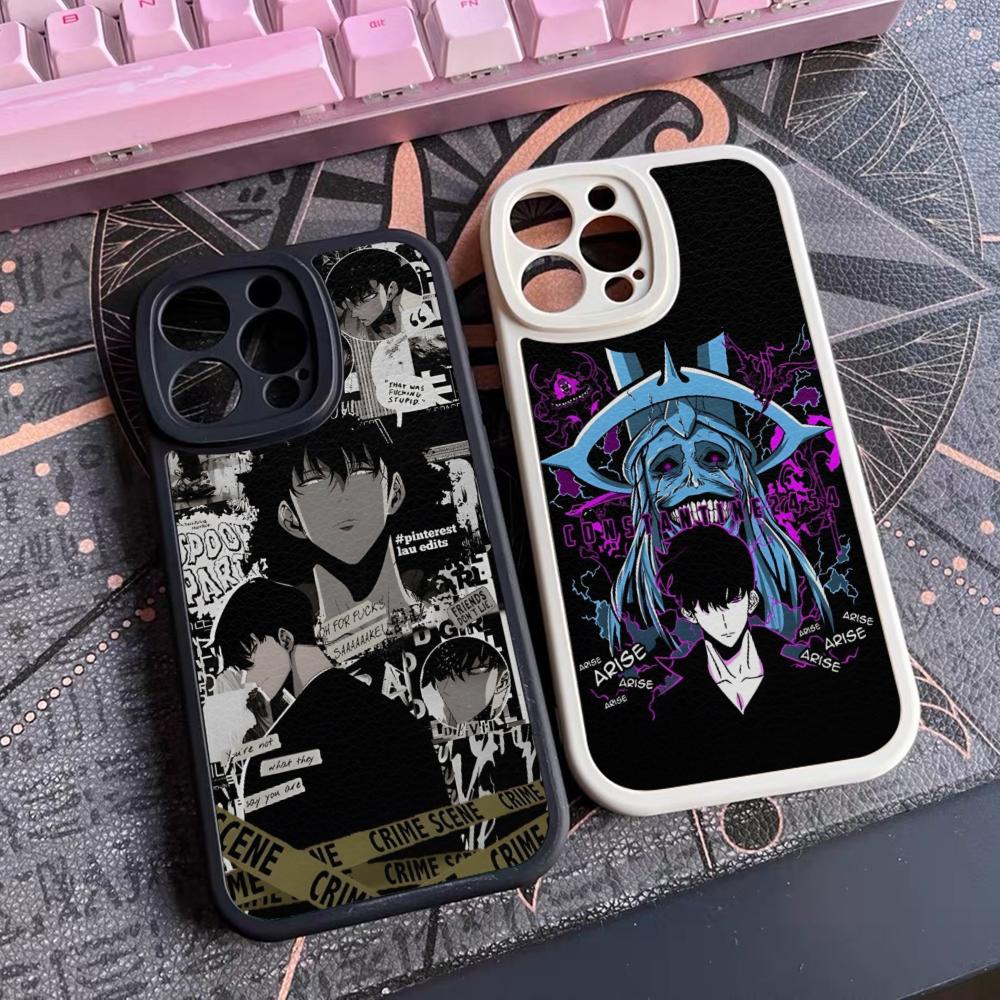 Чехол для телефона Anime S-Solos L-Levelings Для Iphone 16 15 14 12 13 Pro Max 11 Mini Xs Puls Силиконовый чехол из кожи ягненка