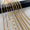 Stainless Steel Gold Plated Chain Necklaces | Dainty Figaro Link Twist Chain Chokers | Waterproof Hypoallergenic Jewelry for Wom